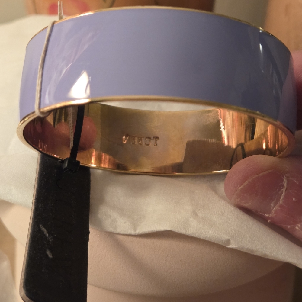 J. Crew Purple and Gold Sleek Bangle Design